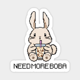 Pixel Bunny Needs More Boba Tea! Sticker